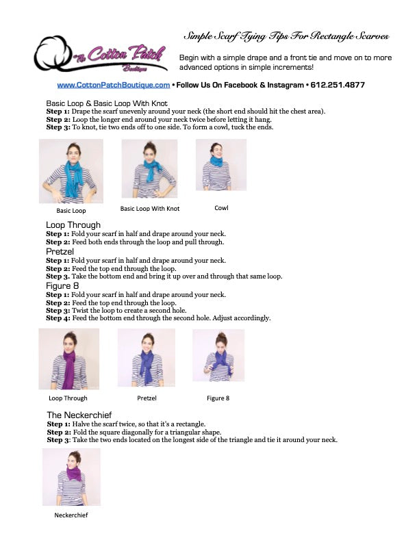Scarf Tying Tips Cotton Patch Boutique