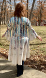 Southwest Die Cut Faux Suede Duster
