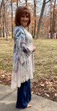 Southwest Die Cut Faux Suede Duster