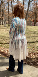 Southwest Die Cut Faux Suede Duster