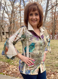 Beaux Art Bell Sleeve Top From Origami