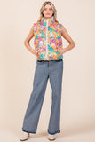 Flower Power Sequin Puff Vest