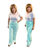 Misty Waffle Knit Wide Leg Pant