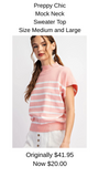 Preppy Chic Mock Neck Sweater Top