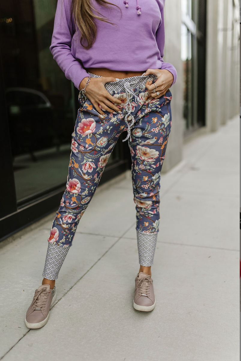 Dancing Floral Joggers Cotton Patch Boutique