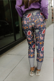 Ampersand Avenue Floral Joggers Back Close Up Women's Clothing