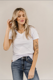 Lilac "V" Neck Tee