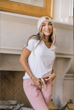 Lilac "V" Neck Tee