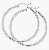 Silpada "Downtown Taste" Sterling Silver Tube Hoop Earrings