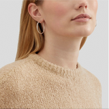 Silpada "Downtown Taste" Sterling Silver Tube Hoop Earrings