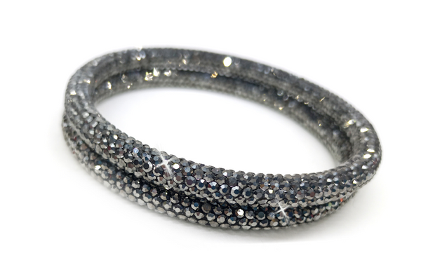 Steel Crystal Bangle Bracelet