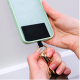 Save The Girls Clip & Go Brushed Vegan Leather Strap With Zip Around Pouch