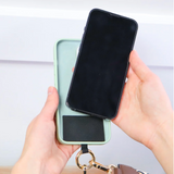 Save The Girls Clip & Go Brushed Vegan Leather Strap With Zip Around Pouch