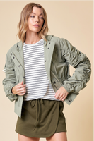 Cinched Sleeve Parachute Jacket