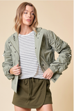 Cinched Sleeve Parachute Jacket