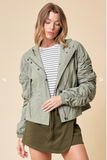 Cinched Sleeve Parachute Jacket