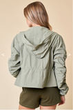 Cinched Sleeve Parachute Jacket