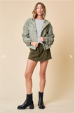 Cinched Sleeve Parachute Jacket