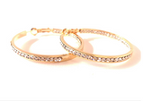 Gold, Rose Gold Or Silver 30MM Inside Outside Hoop Earrings