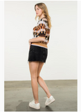 Autumn Textured Knit Sweater Top
