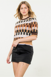 Autumn Textured Knit Sweater Top