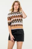 Autumn Textured Knit Sweater Top