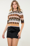 Autumn Textured Knit Sweater Top