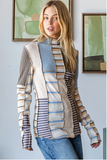 Beverly Mixed Print Pullover - Blue