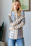 Beverly Mixed Print Pullover - Blue