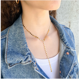 Flat Circle Lariat Necklace