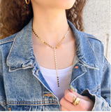 Flat Circle Lariat Necklace