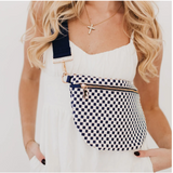 Westlyn Woven Checkered Sling Crossbody Bag