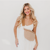 Westlyn Woven Checkered Sling Crossbody Bag
