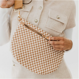 Westlyn Woven Checkered Sling Crossbody Bag