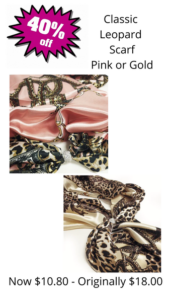 Classic Pink or Gold Leopard Scarf
