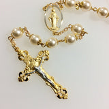 Swarovski Pearl Gold Two-Tone Rosary