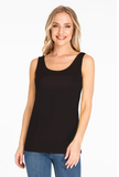 Black Double Scoop Neck Tank
