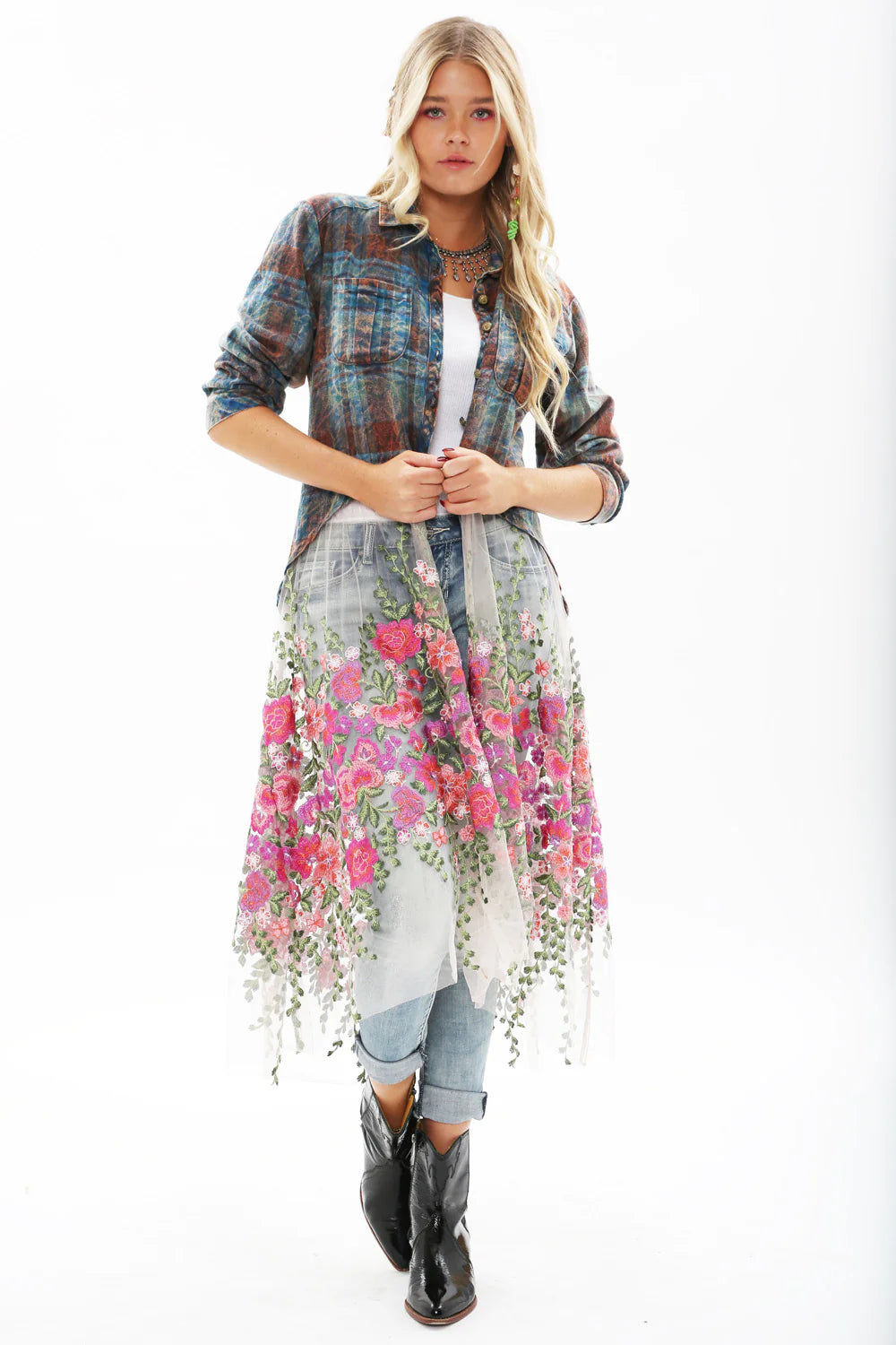 Blue Thunder Maxi Shirt