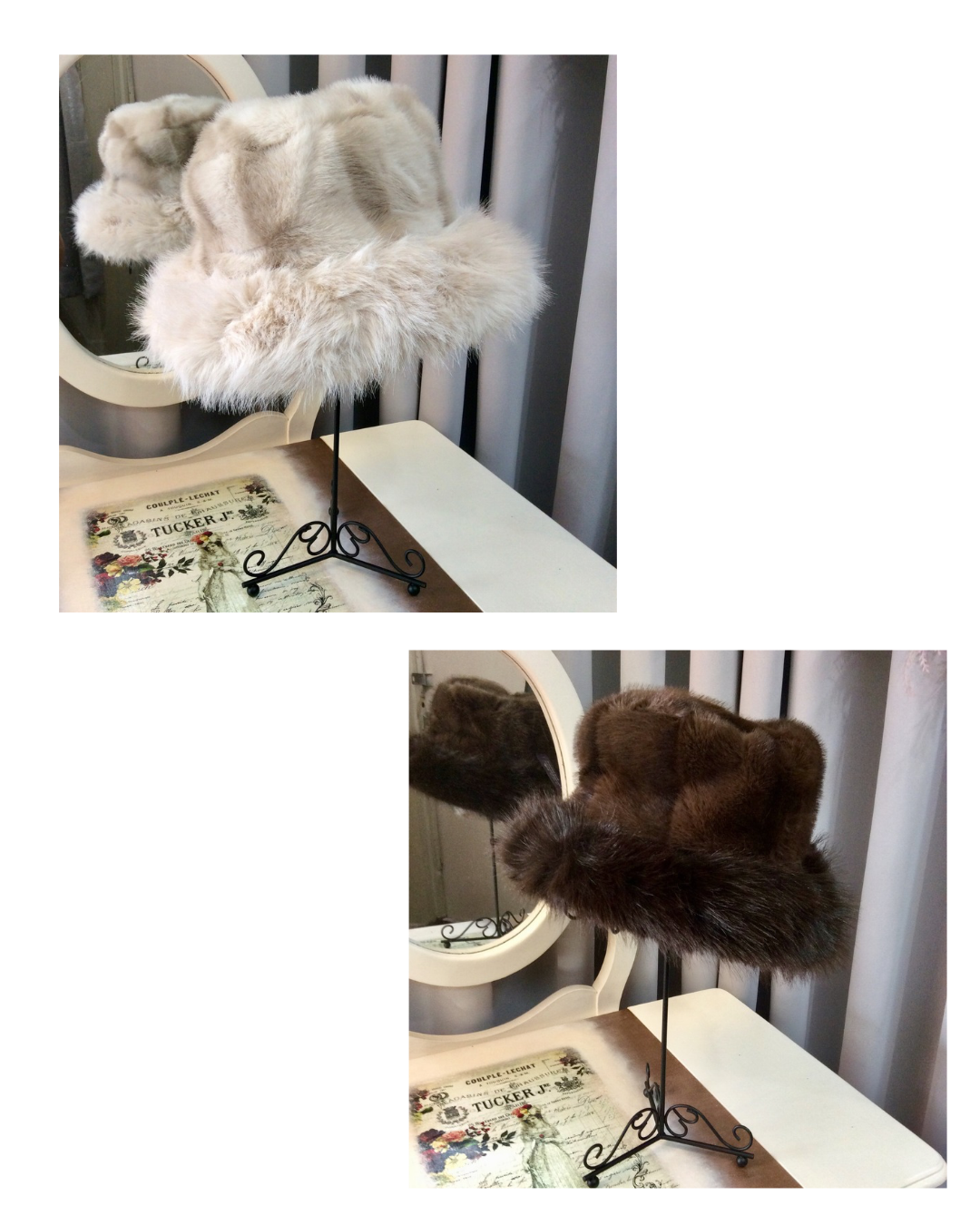 Minkie Faux Fur Bucket Hat
