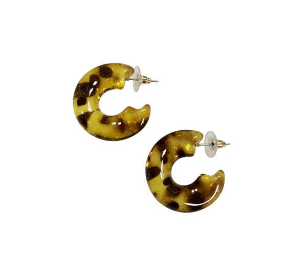 Cheetah Glow Hoop Earrings