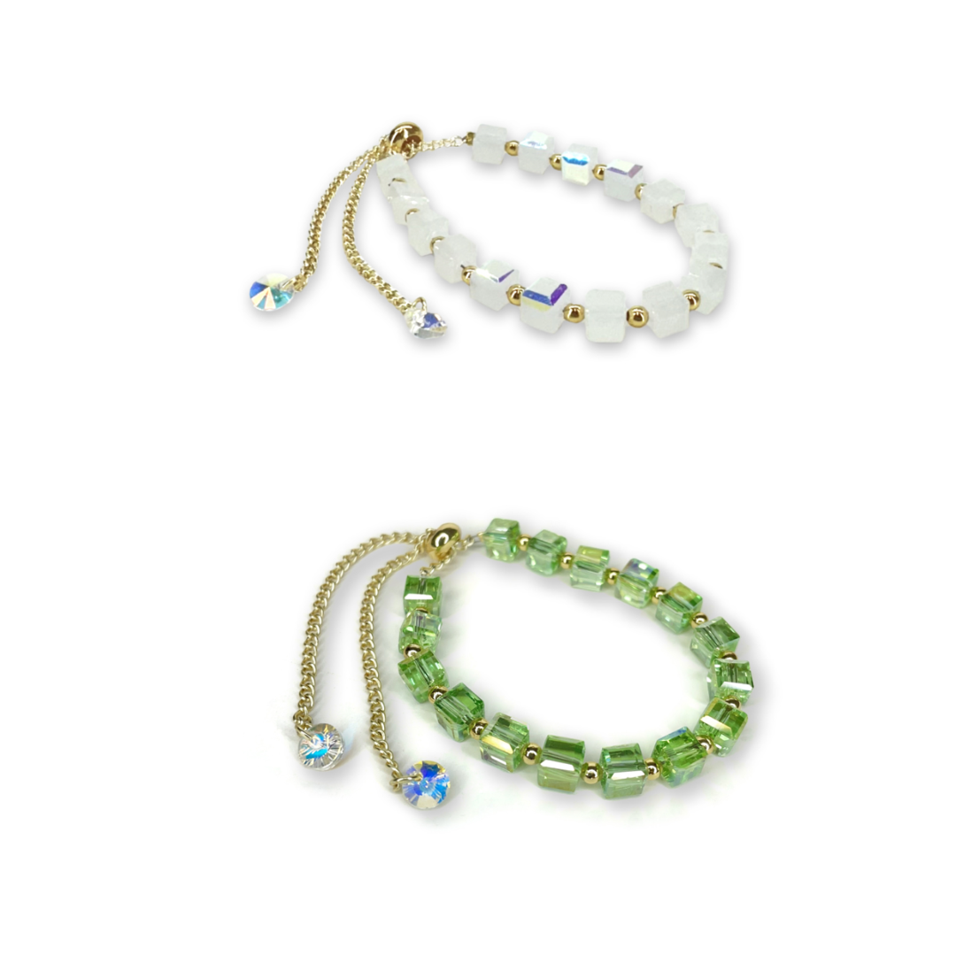 Crystal Cubes Friendship Bracelet