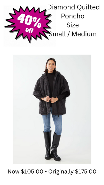 Diamond Quilted Poncho