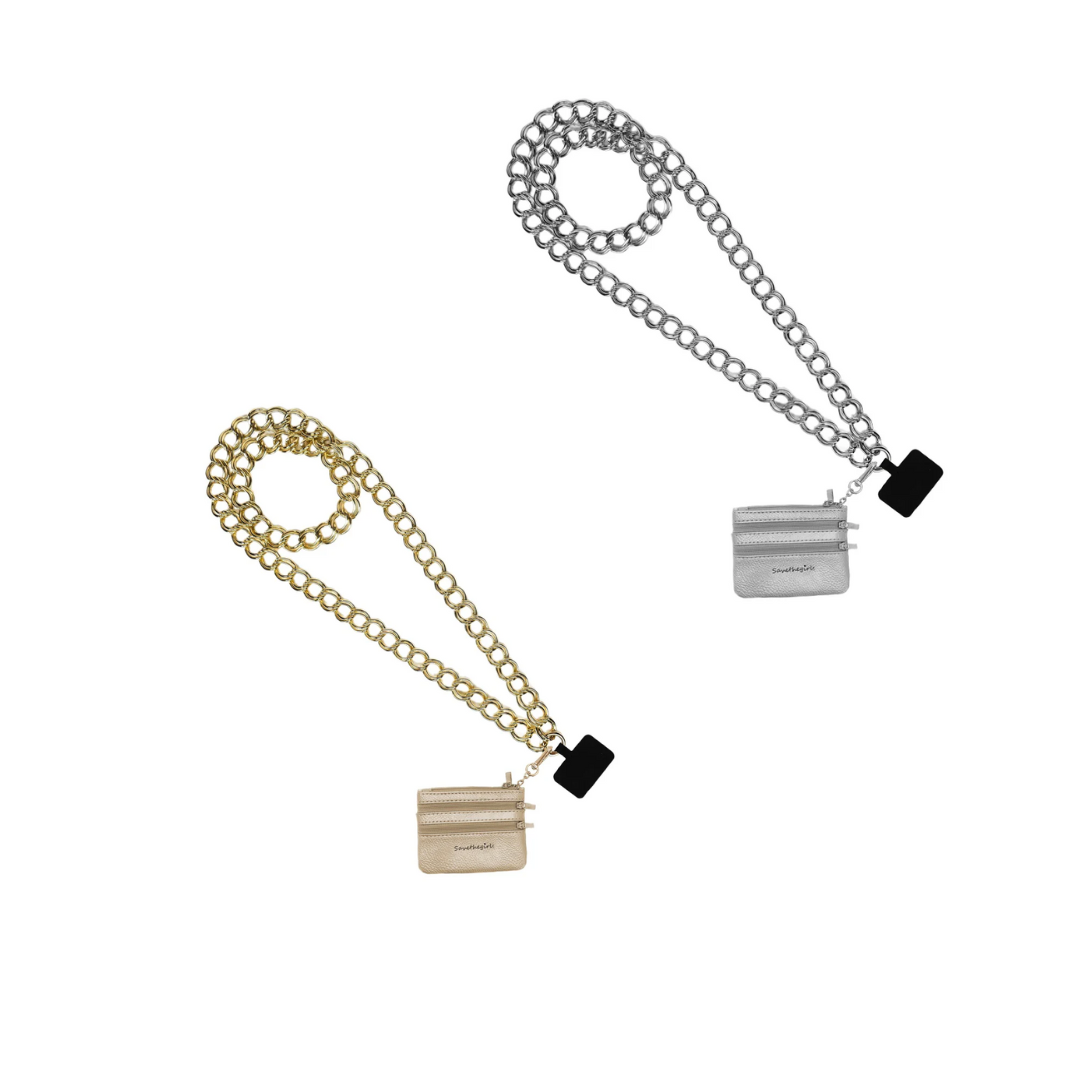 Save The Girls Double Link Chain With Pouch