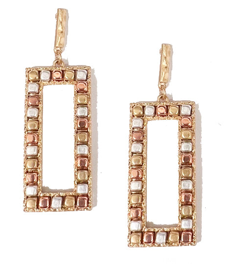 Mixed Metal Door Knocker Earrings