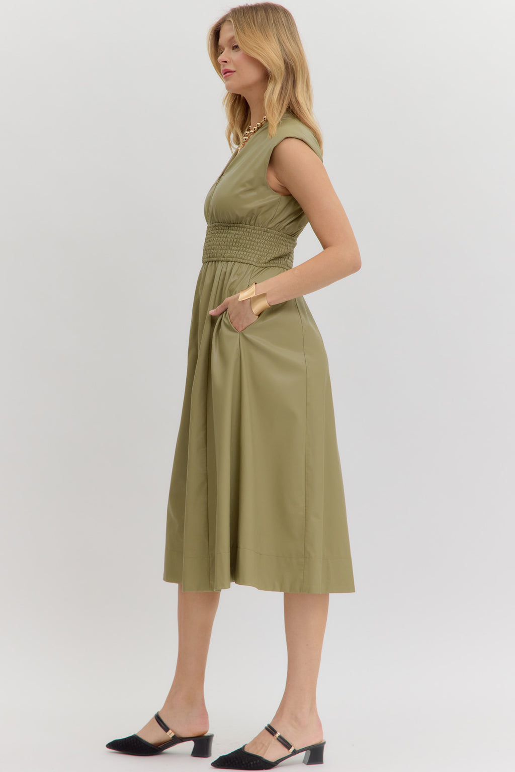 Urban Edge Vegan Leather Zip Dress