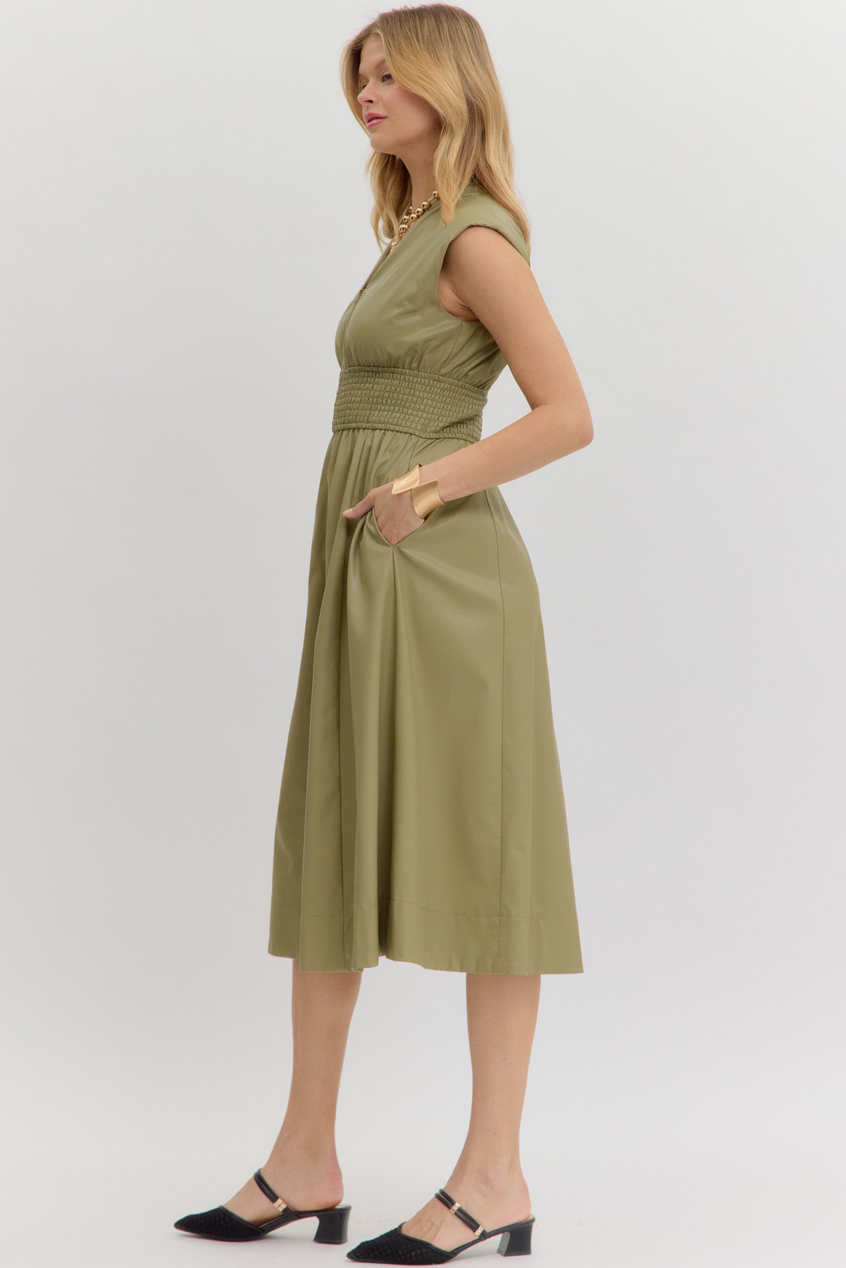 Urban Edge Vegan Leather Zip Dress