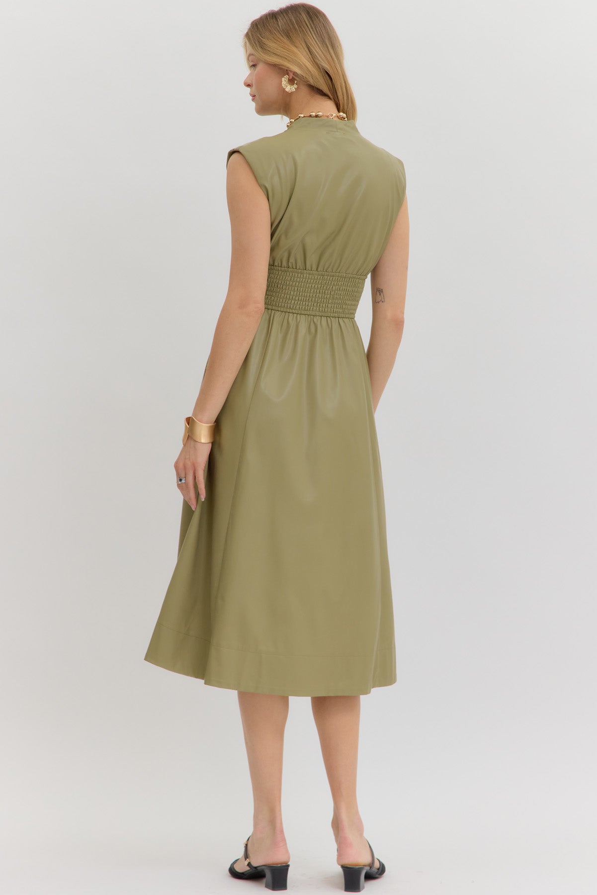 Urban Edge Vegan Leather Zip Dress