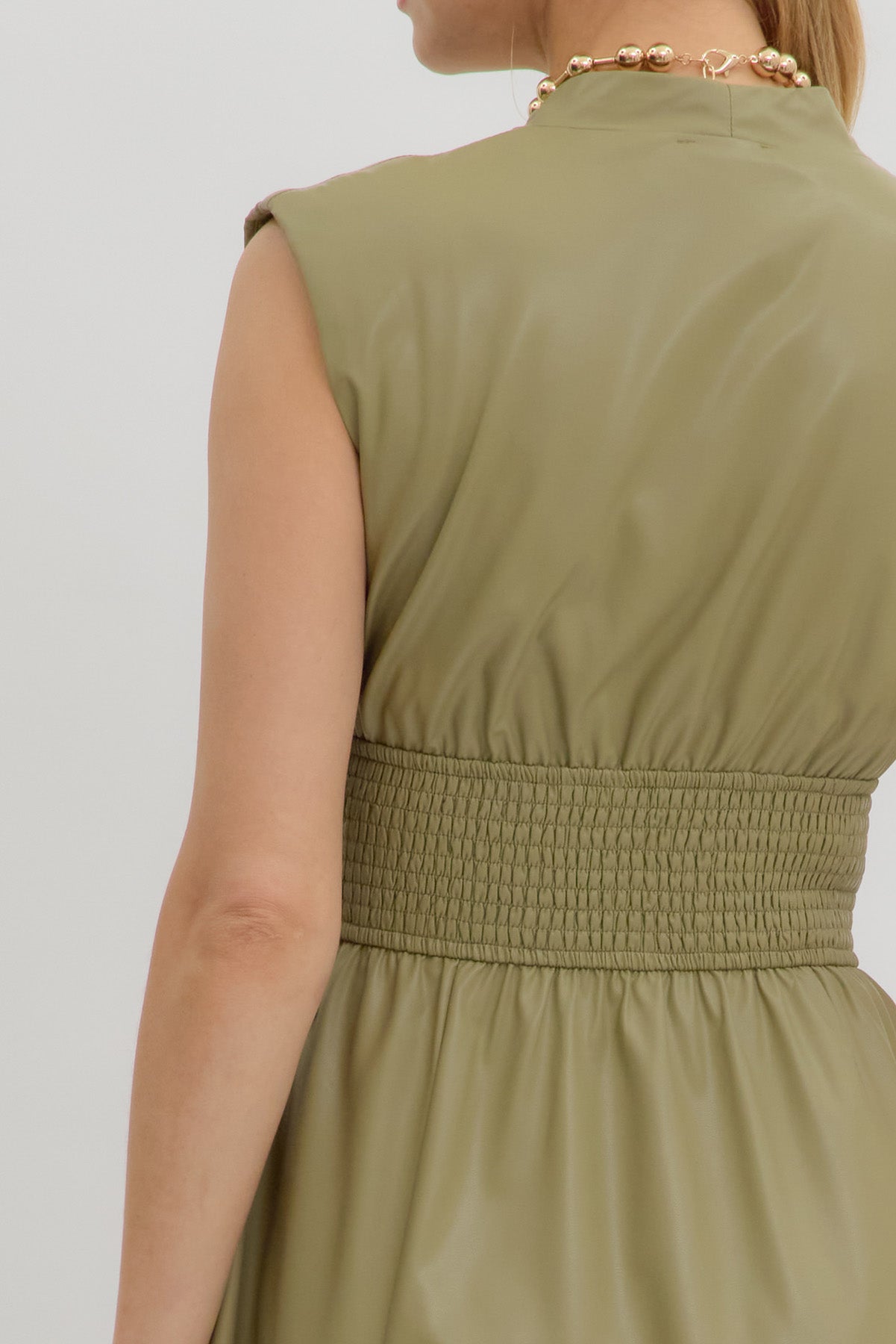 Urban Edge Vegan Leather Zip Dress