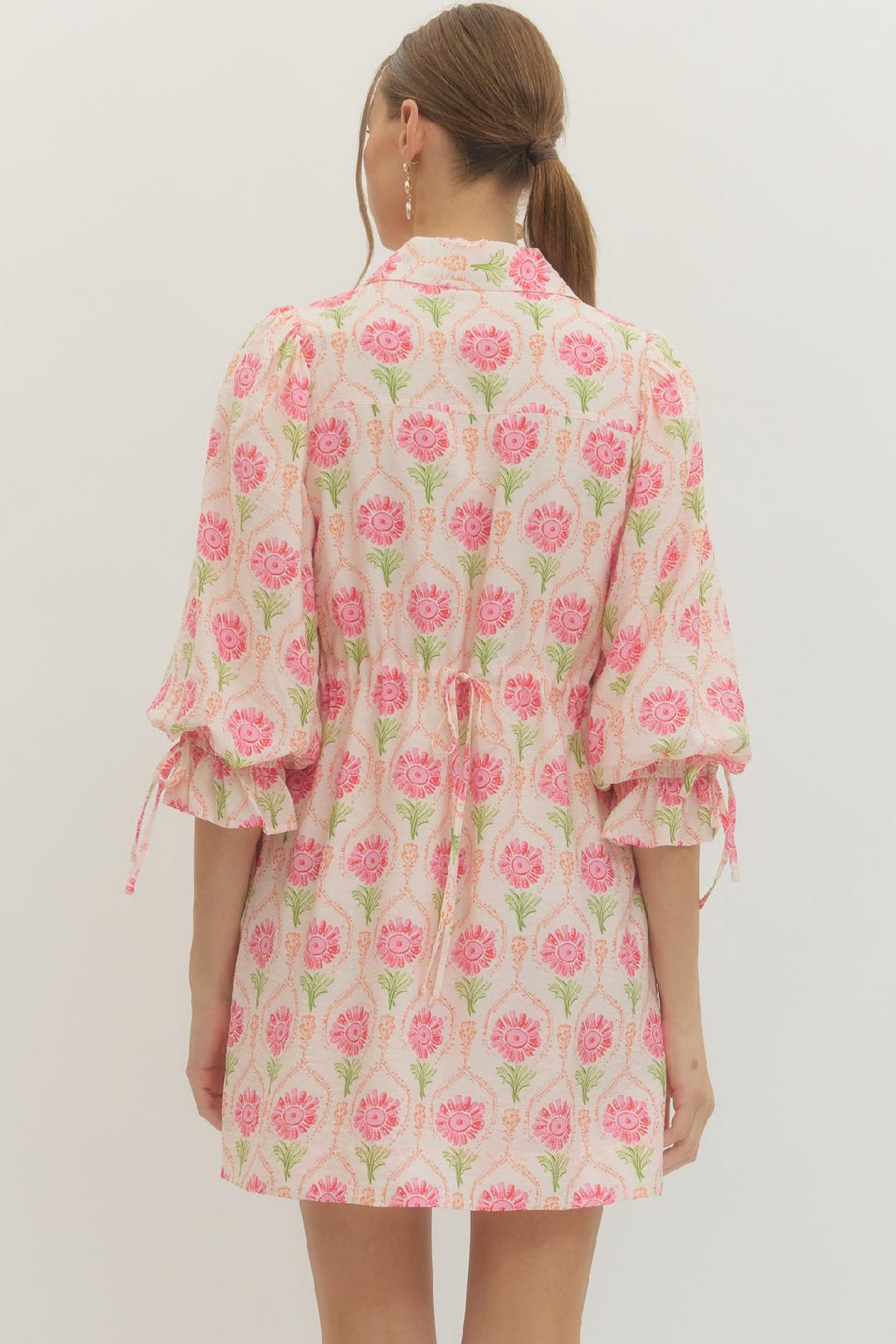 Daisy Lane Drawstring Shirt Dress (S, M, L)
