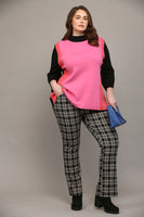 Vianka Color Block Mock Neck Sweater